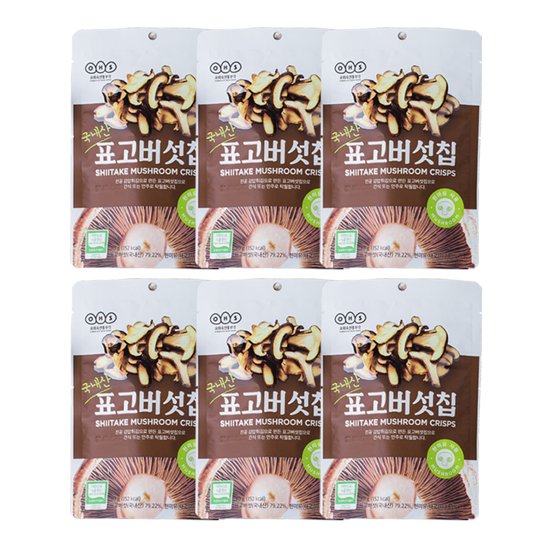[오희숙전통부각] 무농약 국내산 표고버섯칩 30g x 6봉